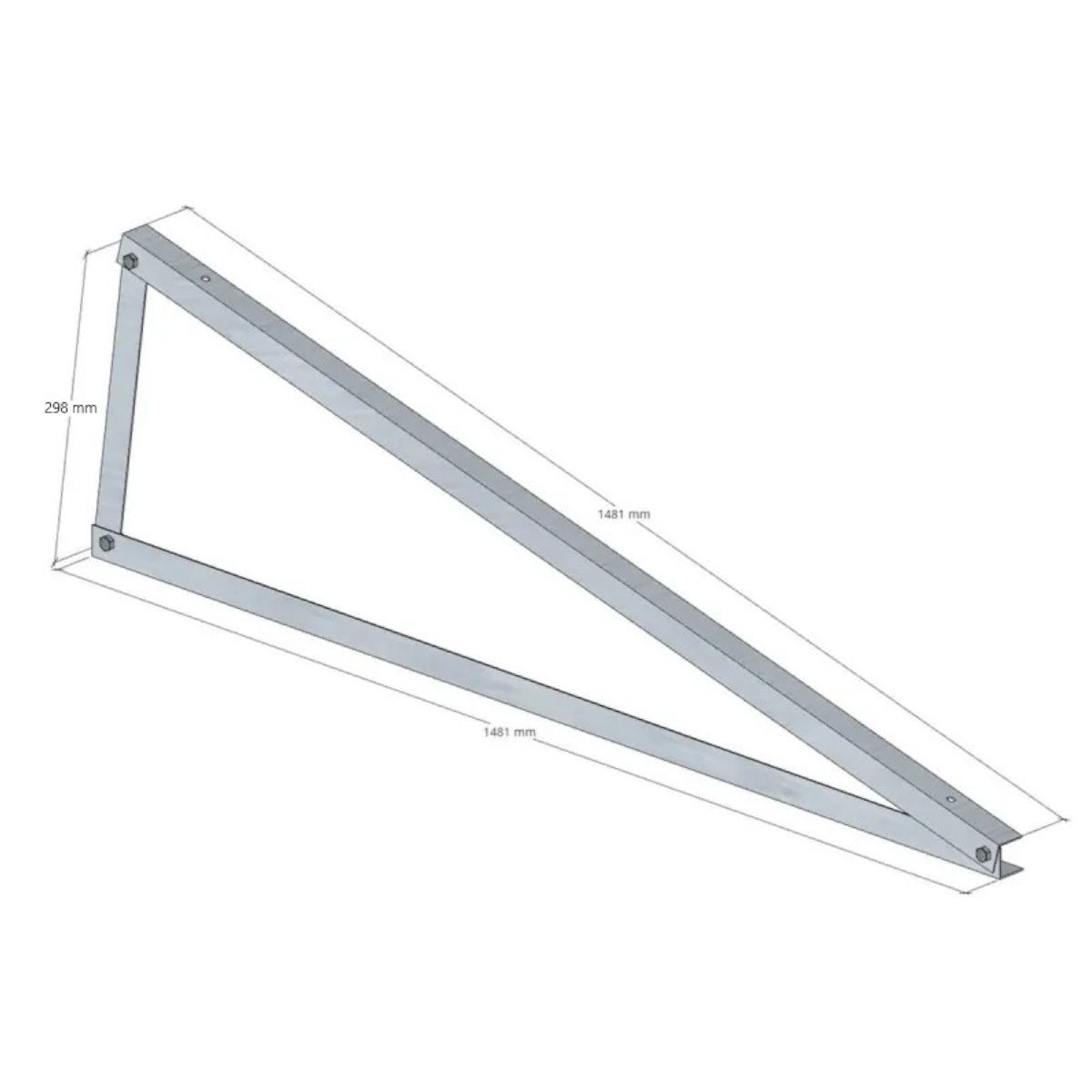Mounting triangle 10° vertical Aluminum